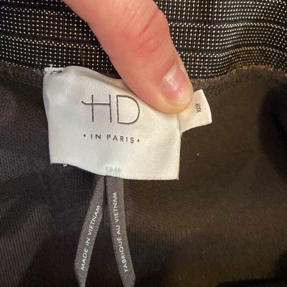Anthropologie gold/grey skirt with stretch waistband - Picture 4 of 7